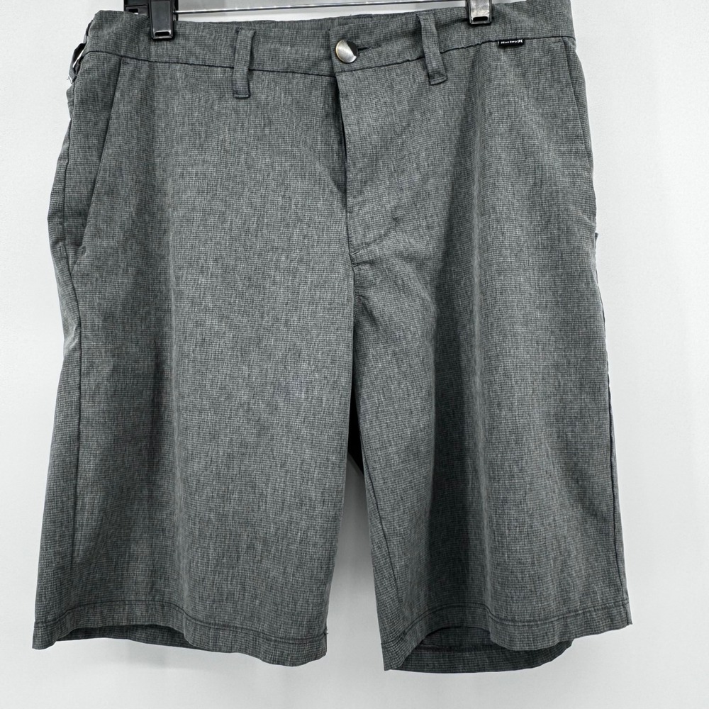 Hurley Men's Gray Textured Performance Golf Shorts Size 30 Missing Back Button